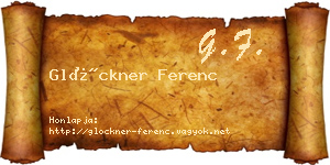 Glöckner Ferenc névjegykártya