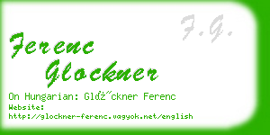 ferenc glockner business card